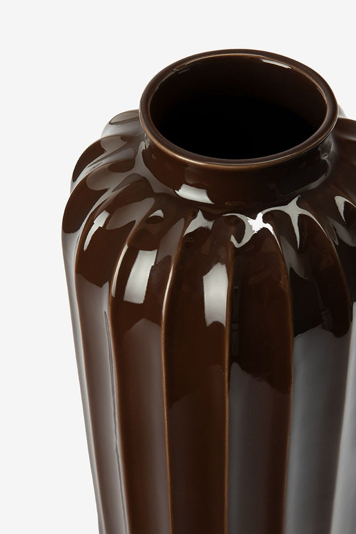 Sissy-Boy Donkerbruine keramieken vaas