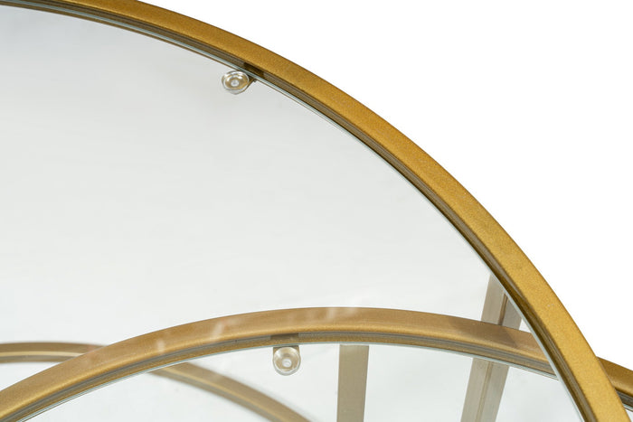 Giga Meubel - Salontafel Goud|Glas - Set van 2 - Belarus