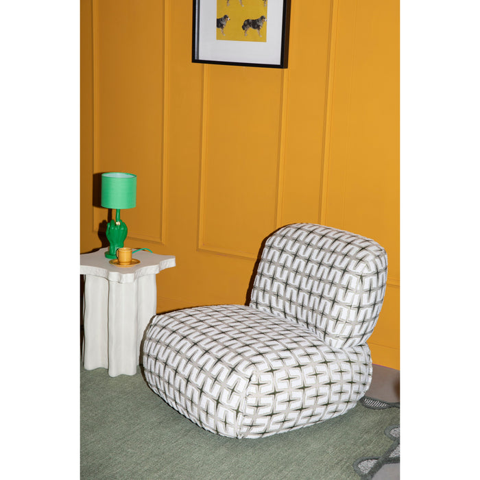 Bold Monkey Ritz Fauteuil Beige Groen