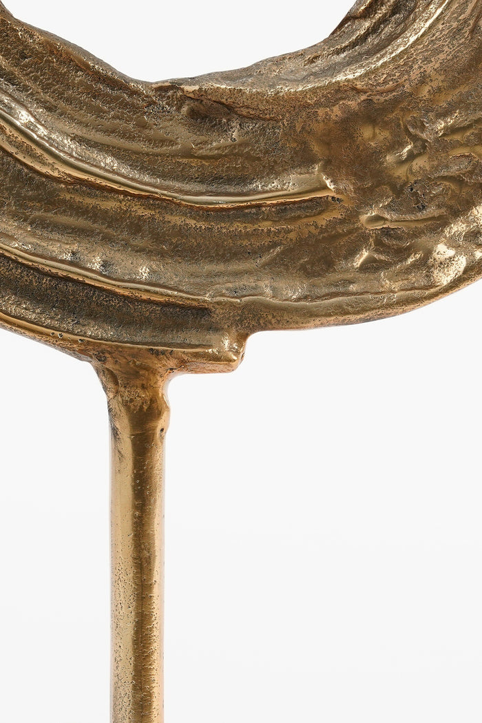 Mica Decorations Curla Woondecoratie - L23 x B15 x H46 cm - Goud