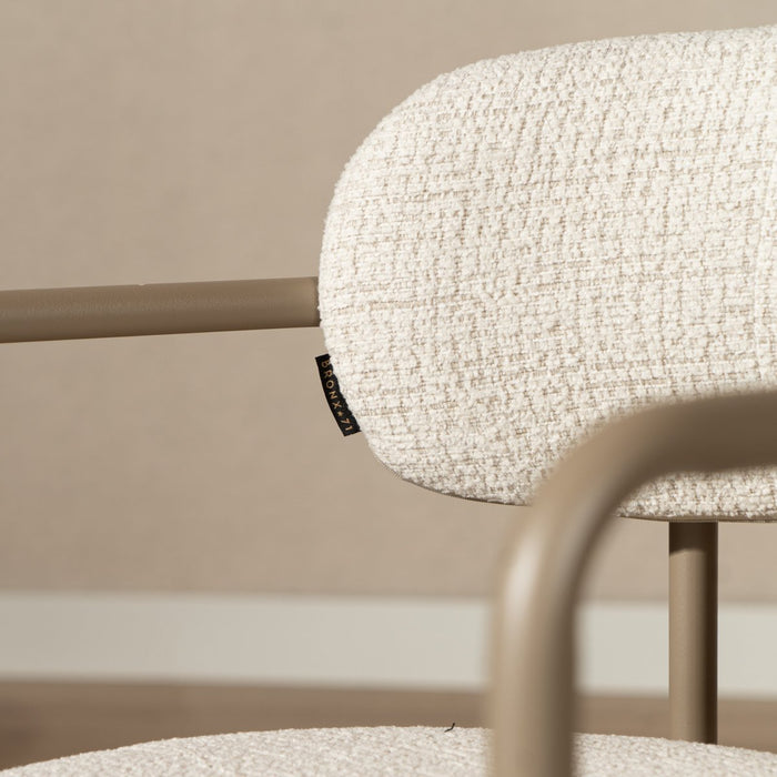Bronx71 Eetkamerstoel Nicky gemêleerde stof beige