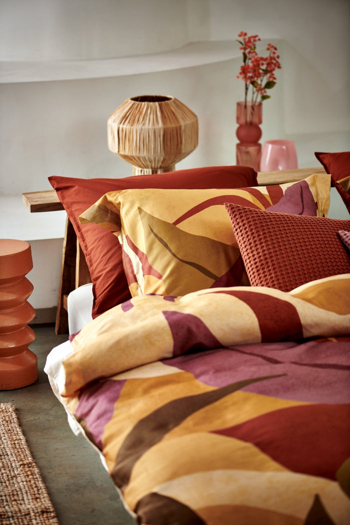 Washed Cotton Dekbedovertrek Rusty Brown | 200 x 200|220 cm | Bruin