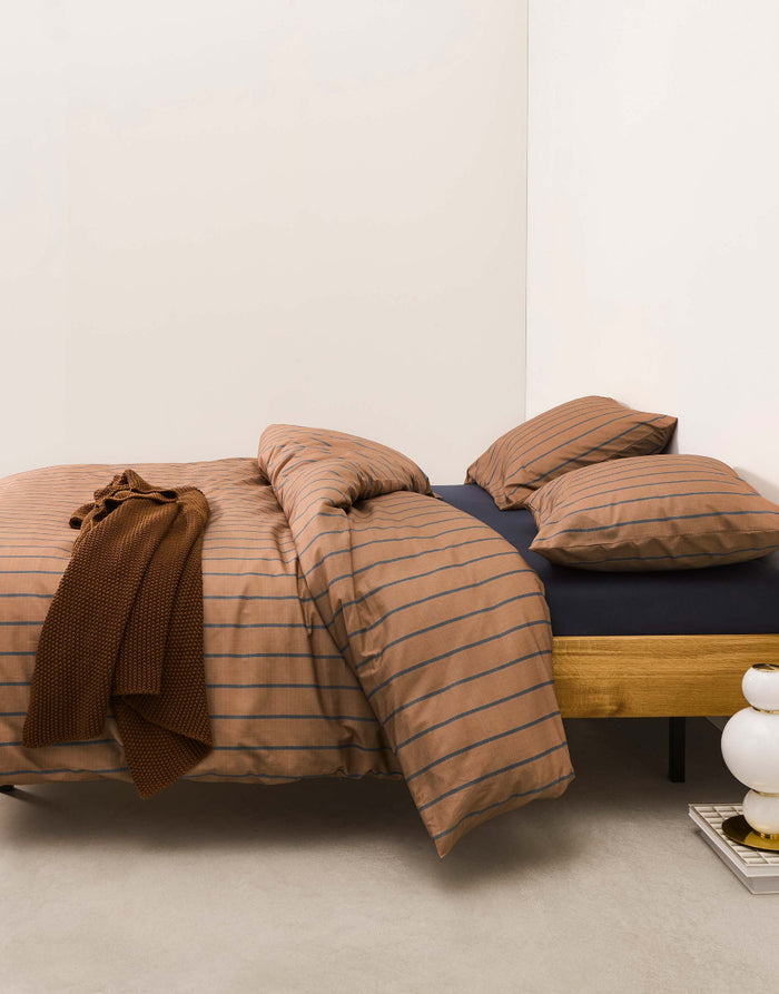 Marc O'Polo Dekbedovertrek Hennep Tencel Torsken - warm pecan