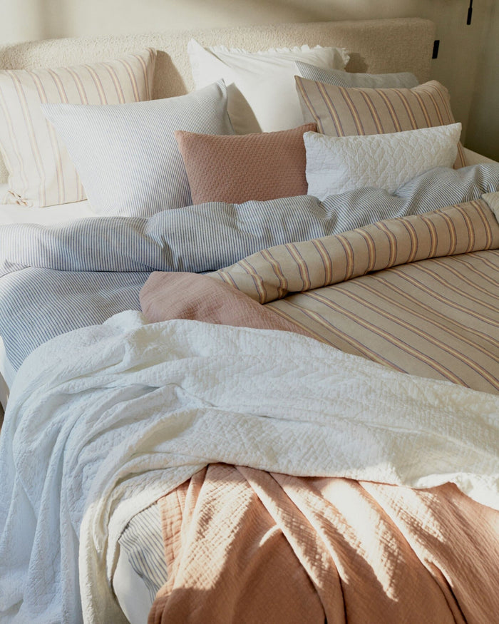 Dekbedovertrek Pure 75 Multi | 240 x 200|220 cm | Beige | Roze