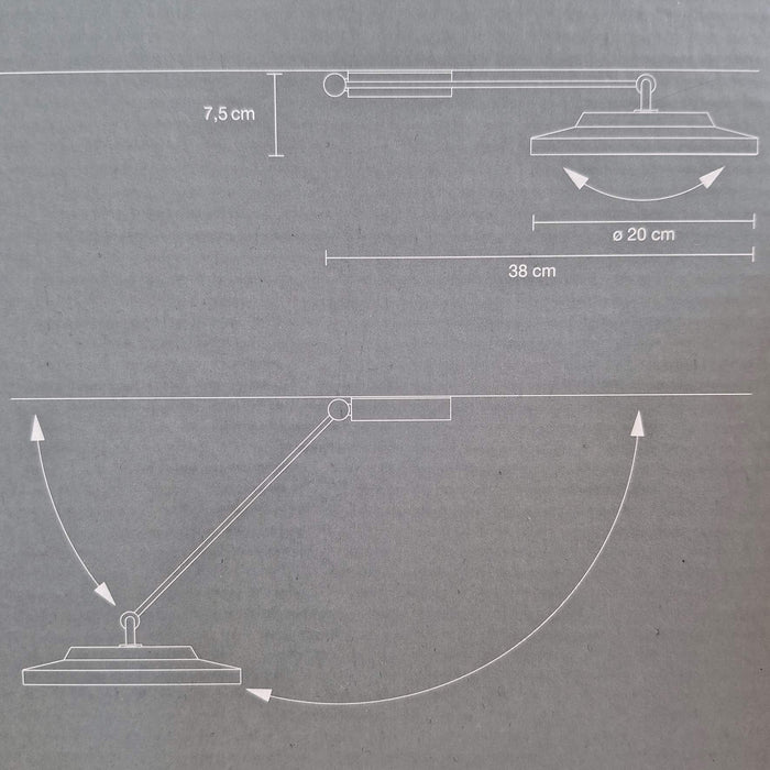 Linea Led Make Up Spiegel Wand | Zwart | Staal