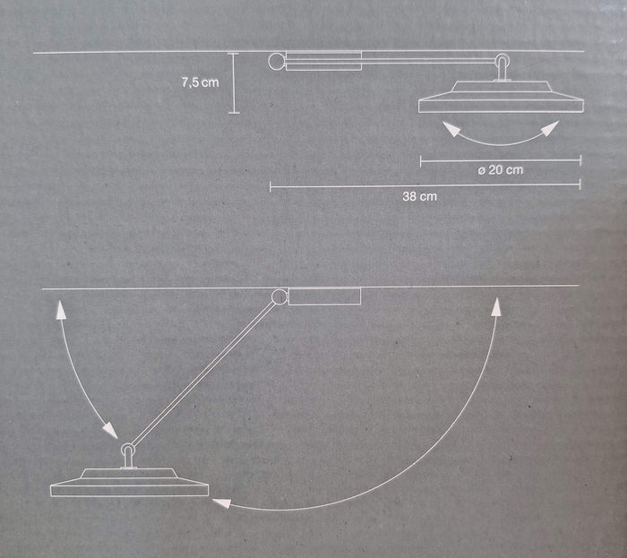 Linea Led Make Up Spiegel Wand | Zwart | Staal