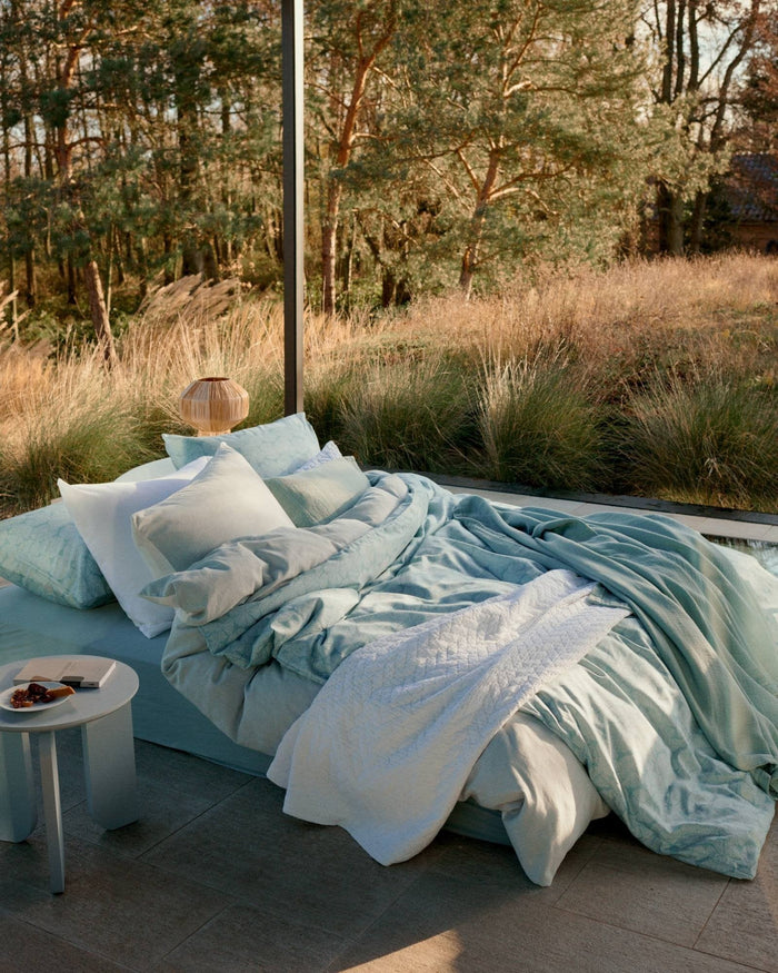 Pure 93 Dekbedovertrek Powder Blue | 200 x 200|220 cm | Blauw