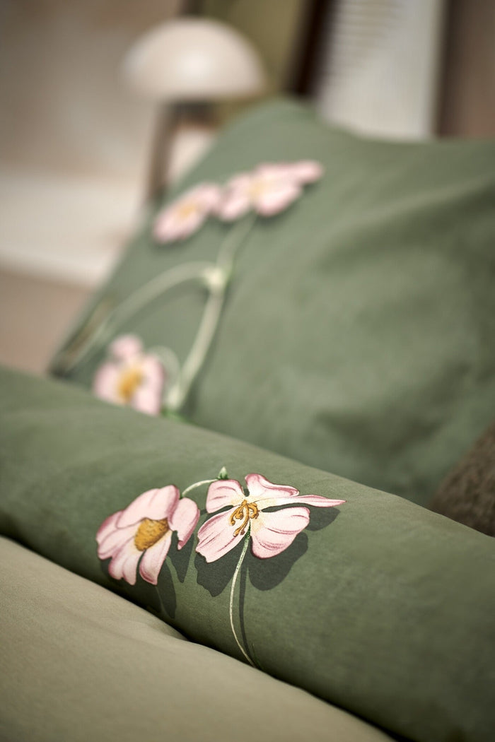 Starling Dekbedovertrek Smoke Green | 200 x 200|220 cm | Groen