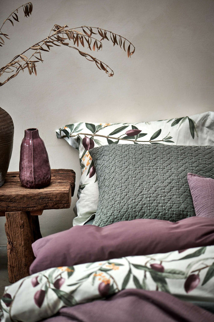 Olive Dekbedovertrek | 200 x 200|220 cm | Groen | Satijnkatoen