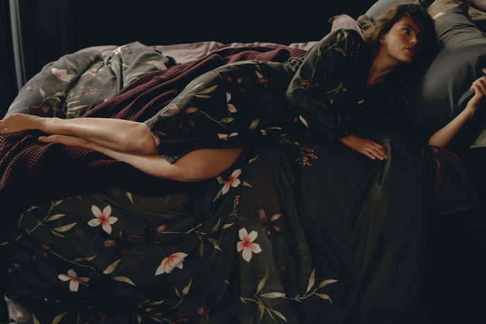 Mystery Dekbedovertrek | 140 x 200|220 cm | Zwart | Grijs