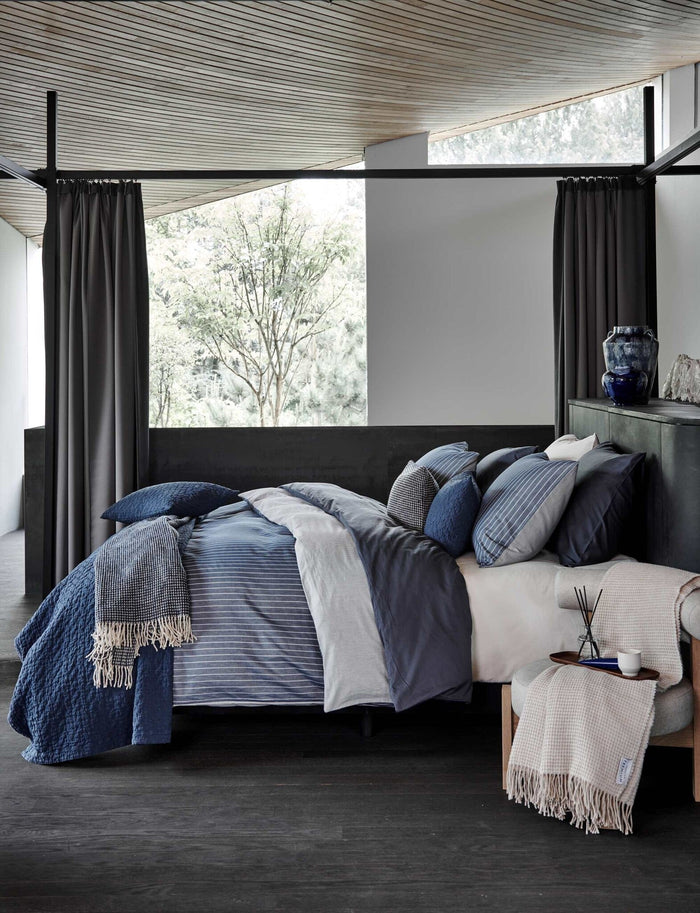 Home Palermo Dekbedovertrek Oceanview | 200 x 200|220 cm | Blauw