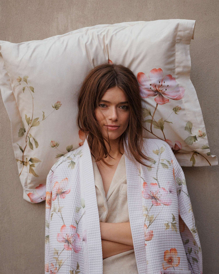 Blossom Breeze Dekbedovertrek Cream Tan | 140 x 200|220 cm | Beige