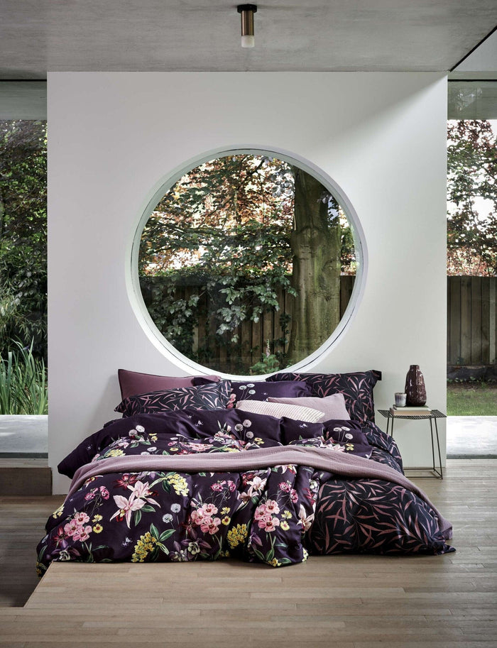 Noir Garden Dekbedovertrek | 240 x 200|220 cm | Paars | Satijnkatoen