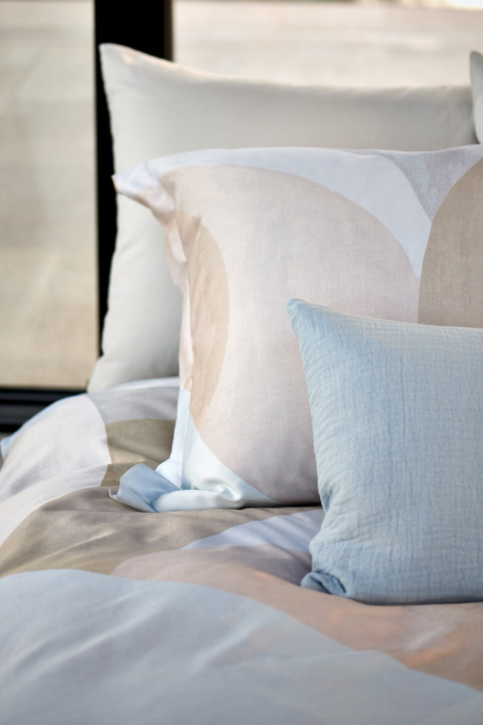 Elements Dekbedovertrek | 140 x 200|220 cm | Grijs | Beige | Blauw