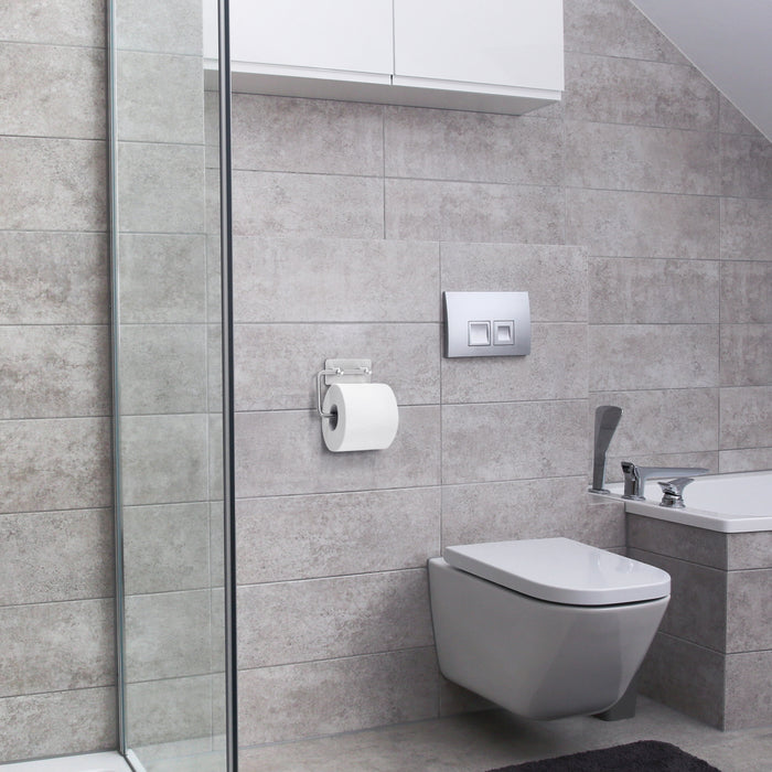 XIVADA WC rolhouder Mara - Rvs - Zelfklevend - 3m Tape - Zilver