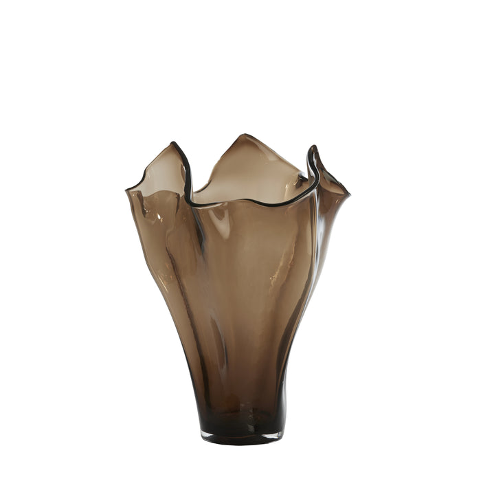 Light & Living Light&living Vaas Ø42x53 cm AIORA glas donker bruin