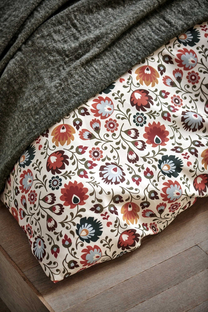 Pure 87 Dekbedovertrek Cream Tan | 200 x 200|220 cm | Beige | Rood