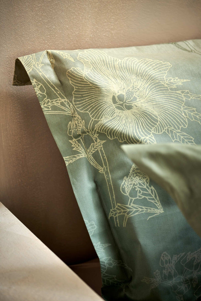 Green Gift Dekbedovertrek Smoke Green | 140 x 200|220 cm | Groen