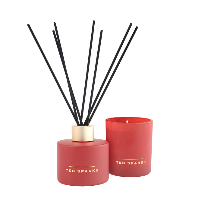 Ted Sparks - Geurkaars & Geurstokjes Diffuser - Gift Set - Spiced