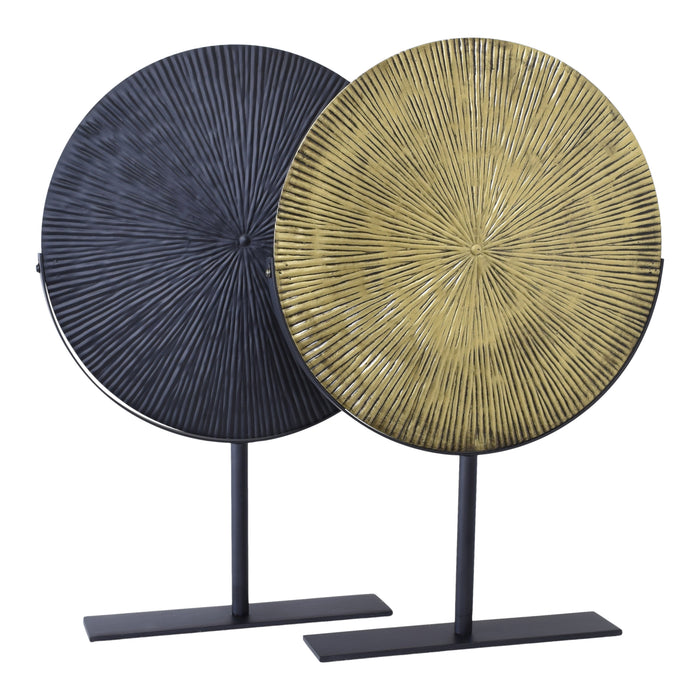 LOFT42 Burst Ornament op voet - Zwart Metaal Ø36cm