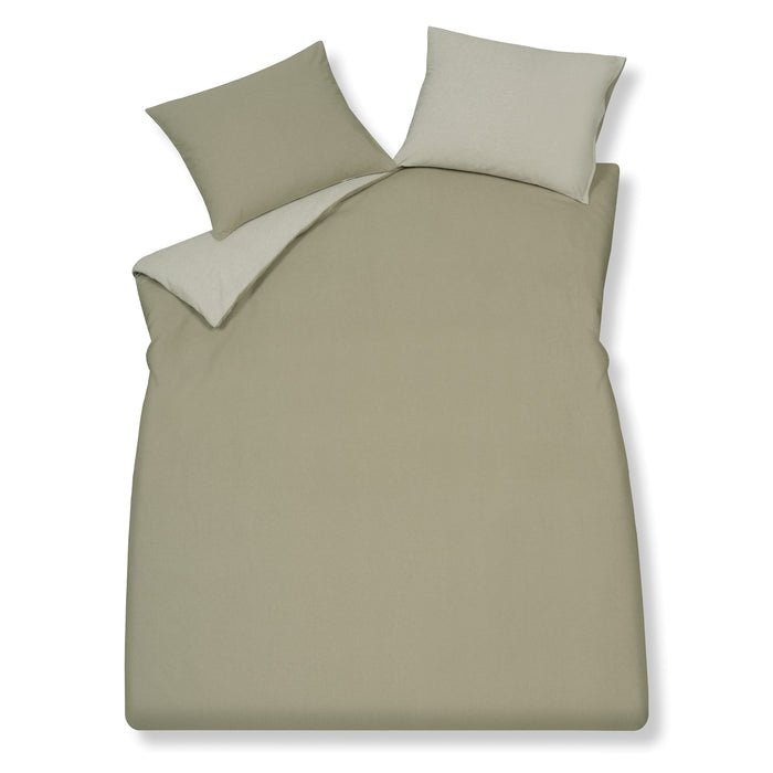 Home Livorno Dekbedovertrek Sage Green | 140 x 200|220 cm | Groen
