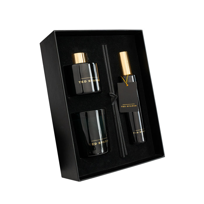 Ted Sparks - Geurkaars & Geurstokjes Diffuser - Gift Set - Tonka &