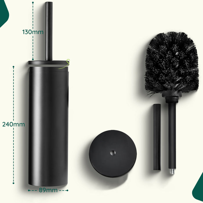 XIVADA Toilet accessoires set - 4 delig - Zonder boren - Rvs - Zwart