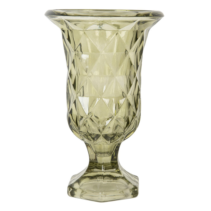 Clayre & Eef Vaas Ø 12x18 cm Groen Glas