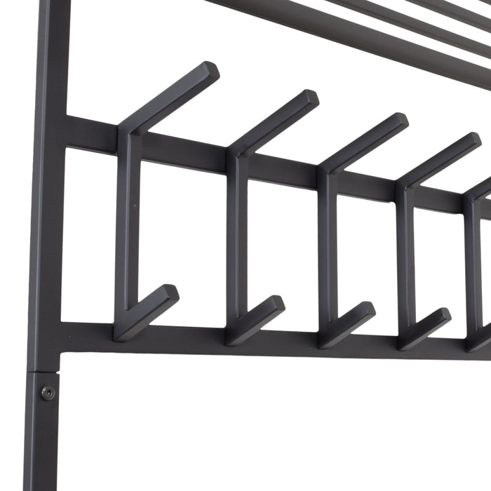 LOFT42 Kapstok Jaimy - Zwart – Metaal – 6 dubbele haken - 80x80x30