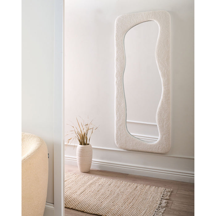 Beliani - QUIMPER - Wandspiegel - Off-white - Glas|MDF