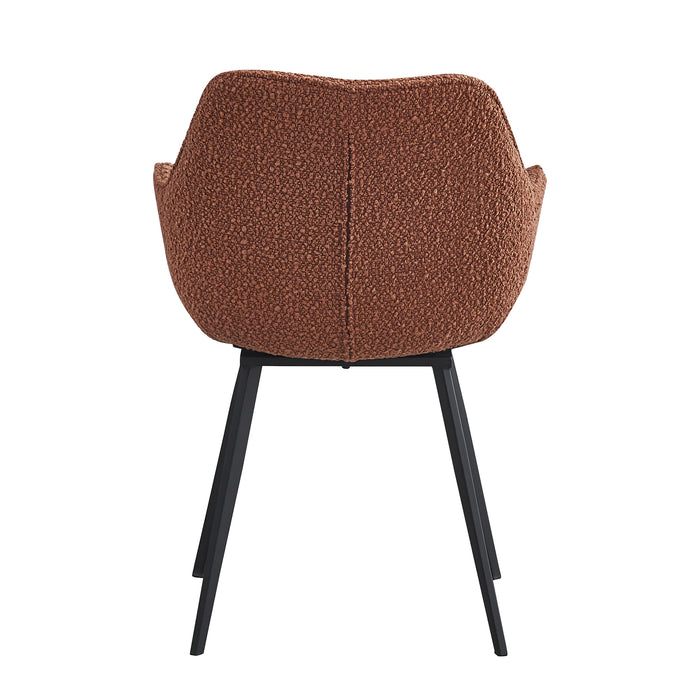 Livingfurn - Luca eetkamerstoel - boucle - bruin