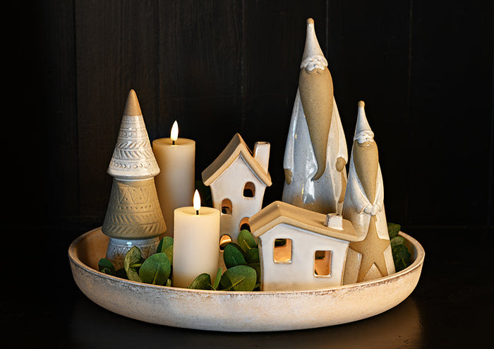 SVJ Kaars LED - 8x8x13 cm - Wax - Champagne