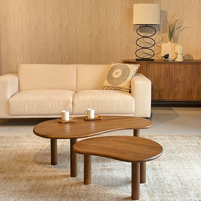Livingfurn - Salontafel Organisch - Mangohout - Set Van 2 - Nubi