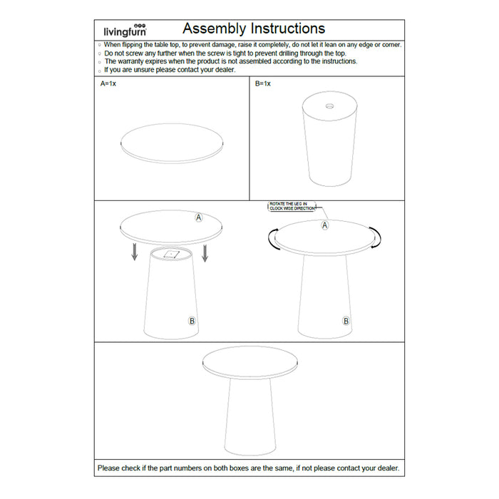 Livingfurn Valentino Round 45cm
