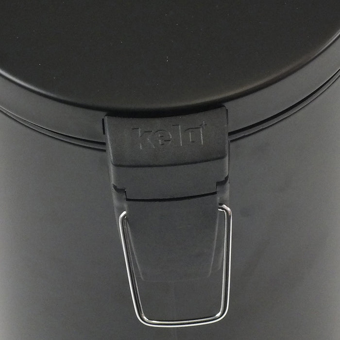 Kela - Afvalemmer Kilian RVS zwart, 12 L - Kela