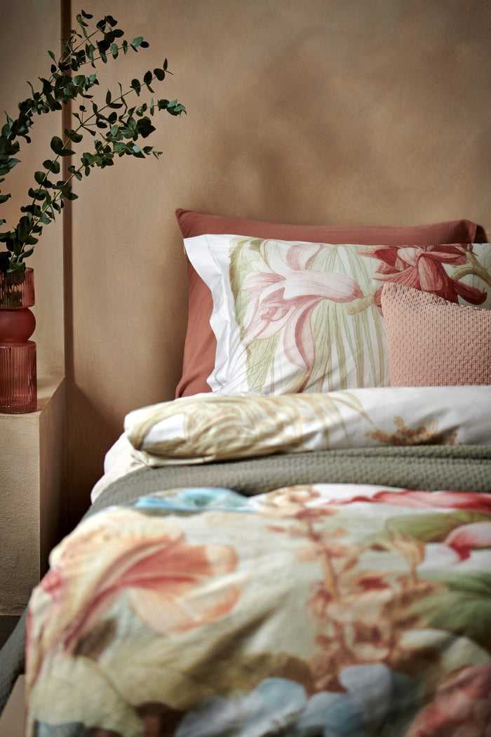 Pure 84 Dekbedovertrek Rose Dawn | 140 x 200|220 cm | Bruin | Roze