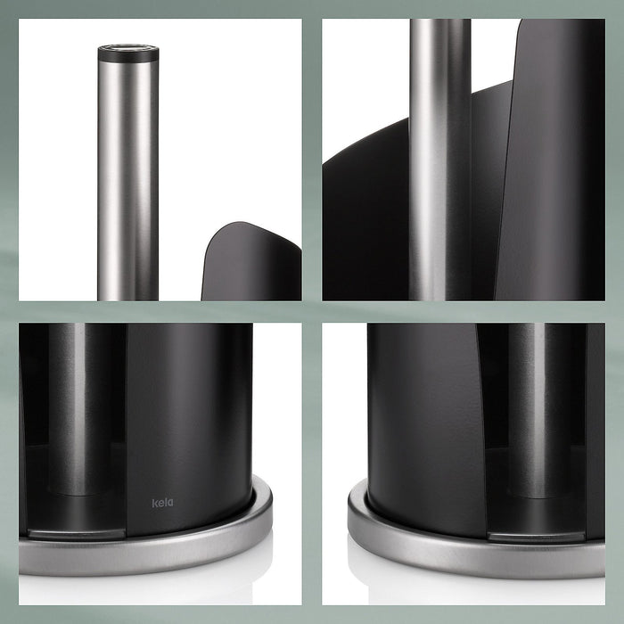 Keukenrolhouder Zwart - Kela | Stella