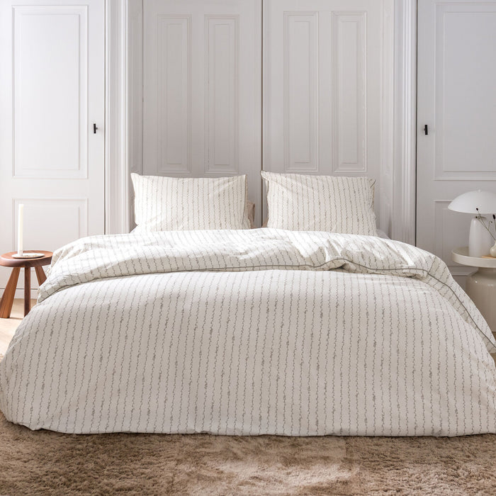 Walra - Dekbedovertrek Remade Scribble Symphony - 140x220 - Beige