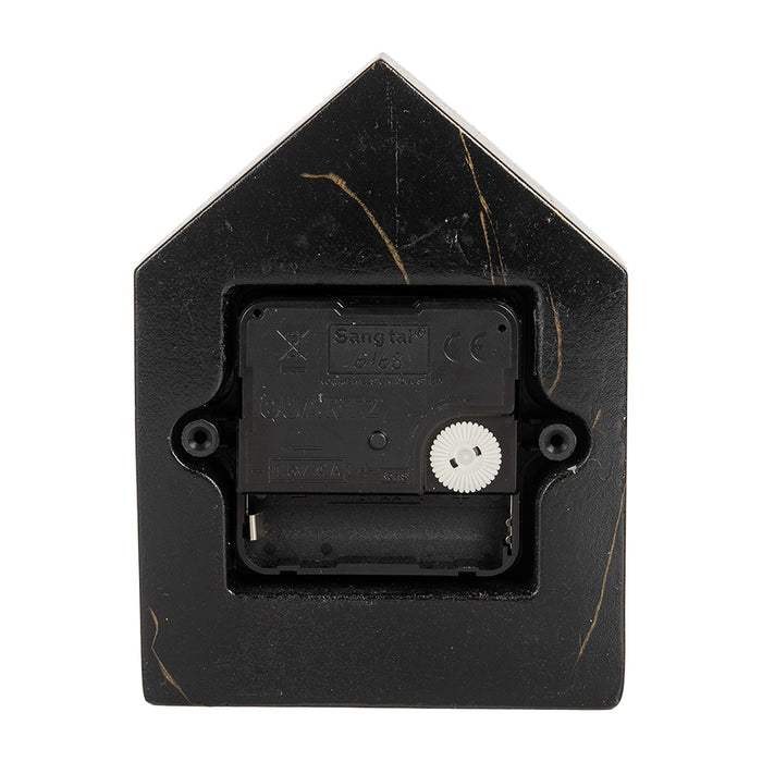 Gabriël Tafelklok 10x4x13 cm Zwart Metaal