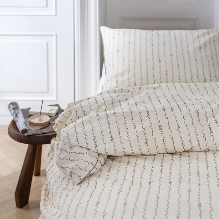 Walra - Dekbedovertrek Remade Scribble Symphony - 140x220 - Beige