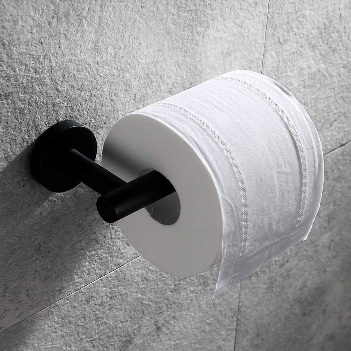 XIVADA Toiletrolhouder Mano - Inclusief schroefset - Rvs - Zwart