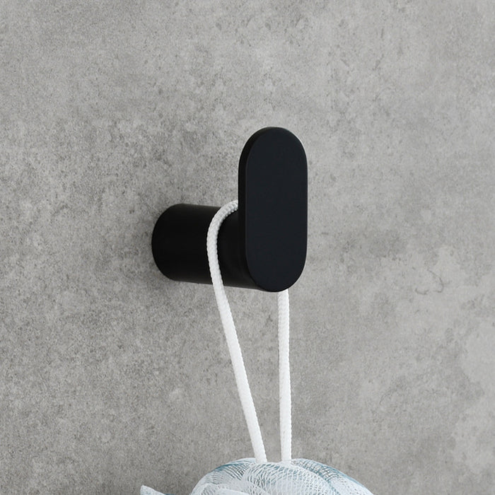 XIVADA Handdoekhaakjes Mila - Schroefset - Rvs - Zwart - Set van 2