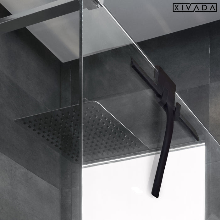 XIVADA Douchewisser - Siliconen - Vrijstaand - Met ophanghaak - Zwart