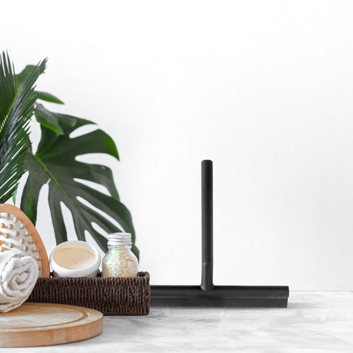 XIVADA Douchewisser - Siliconen - Vrijstaand - Met ophanghaak - Zwart