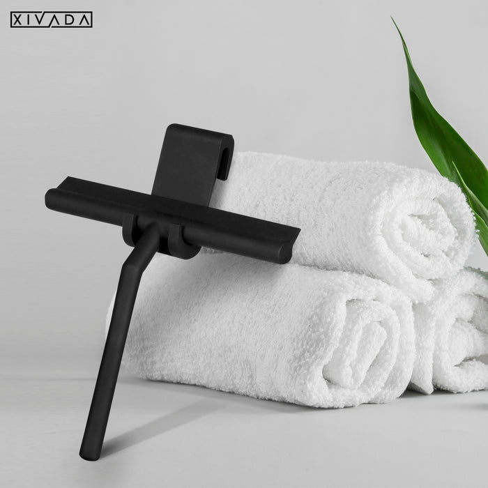 XIVADA Douchewisser - Siliconen - Vrijstaand - Met ophanghaak - Zwart