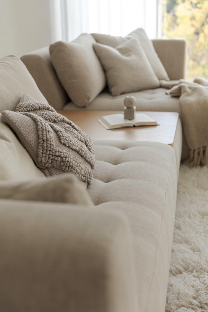 Sits Cleo 2-Zits Bank + Chaise Longue Beige