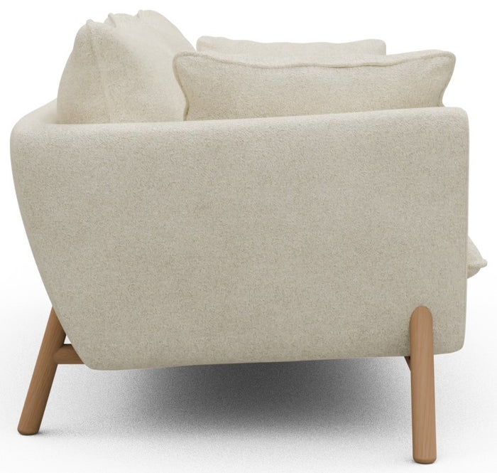 Kragelund Hasle 2-zits Bank Gebroken Wit Bouclé | Eiken