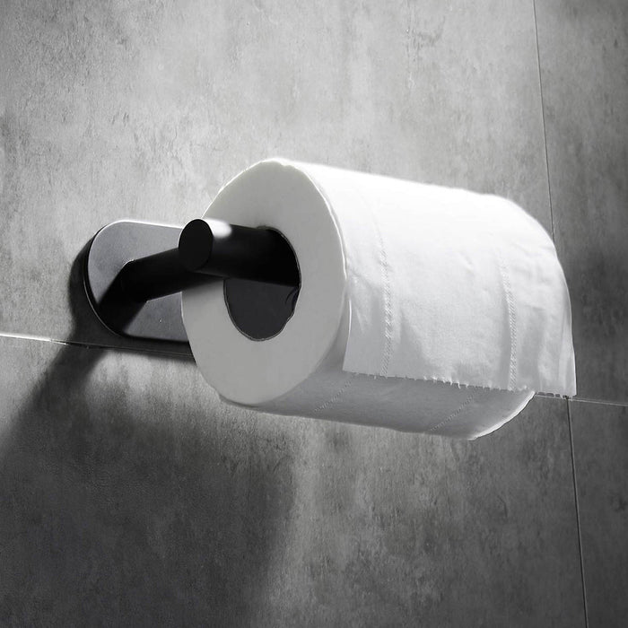 XIVADA Toiletset - Wc Rolhouder - Handdoekhaak - Toiletborstel - Zwart