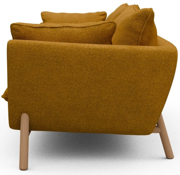 Kragelund Hasle 3-zits Bank Oker Bouclé | Eiken