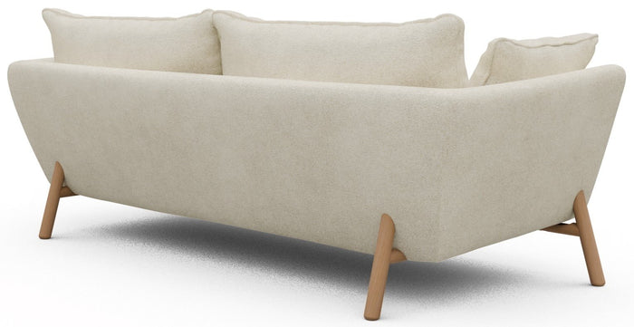 Kragelund Hasle 3-zits Bank Gebroken Wit Bouclé | Eiken